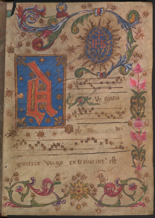 Figures 7-13: Seven digital images of folio 2 recto of University of Southern California Flewelling Antiphonary, digitized by the Jubilees Palimpsest Project.